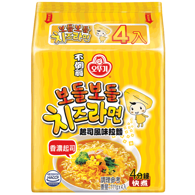 【不倒翁】起司風味拉麵(4入)