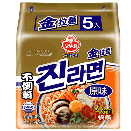 【不倒翁】頂級金拉麵 原味(5包)