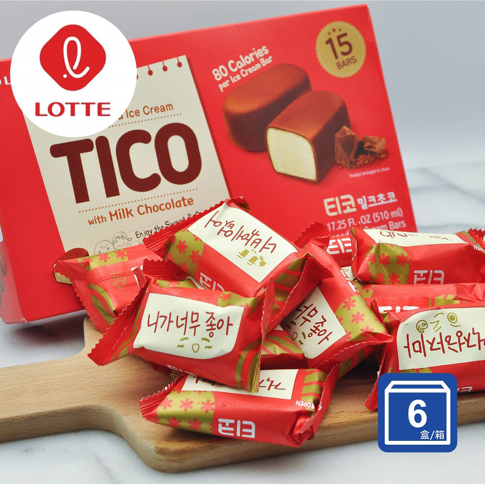 【Lotte】Tico可可脆皮香草風味雪糕(原味)(盒裝) 342g